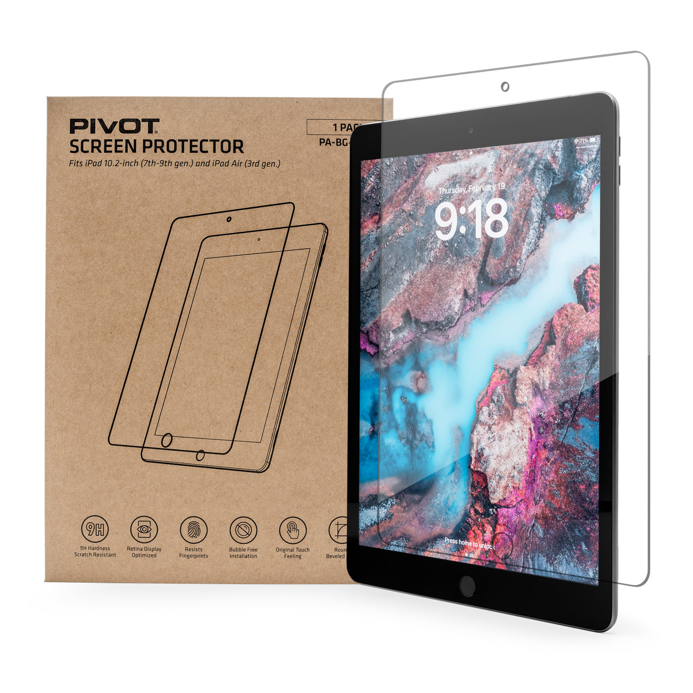 Anti-Glare Glass Screen Protector - Fits iPad (7th-9th gen.), iPad Air (3rd gen.) - Bundle