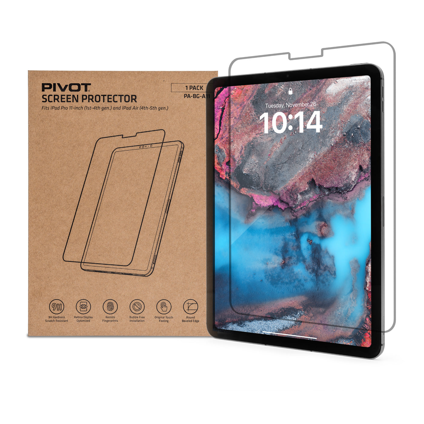 Clear Glass Screen Protector - Fits iPad Pro 11-inch (1st-4th gen.), iPad Air (4th-5th gen.) - Bundle