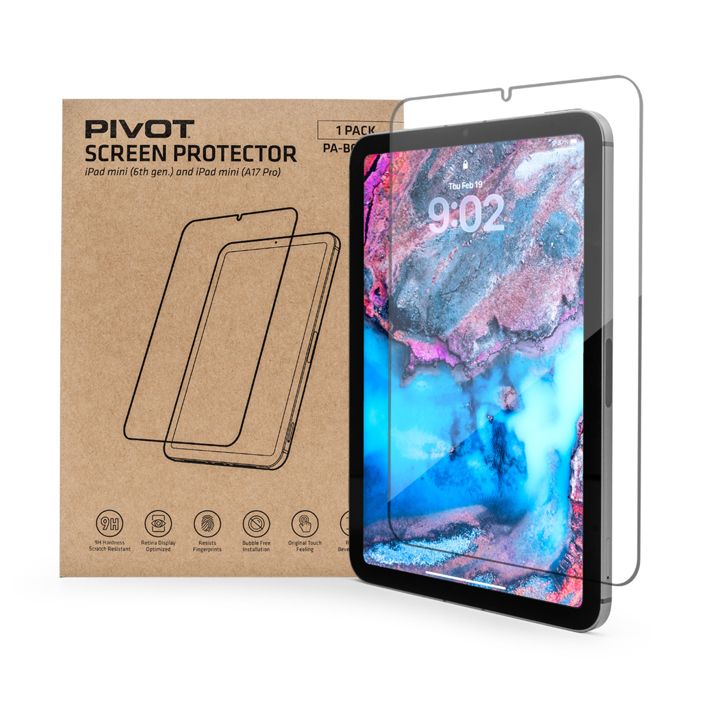 Clear Glass Screen Protector - Fits iPad mini (6th gen.), A17 Pro - Bundle