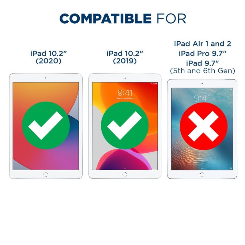 Tech Armor Ballistic Glass Screen Protector for iPad 10.2" (7th-9th gen.) - Tempered Glass 1 pack
