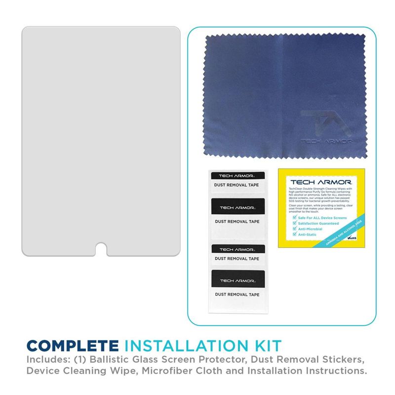 Tech Armor Ballistic Glass Screen Protector for iPad 10.2" (7th-9th gen.) - Tempered Glass 1 pack